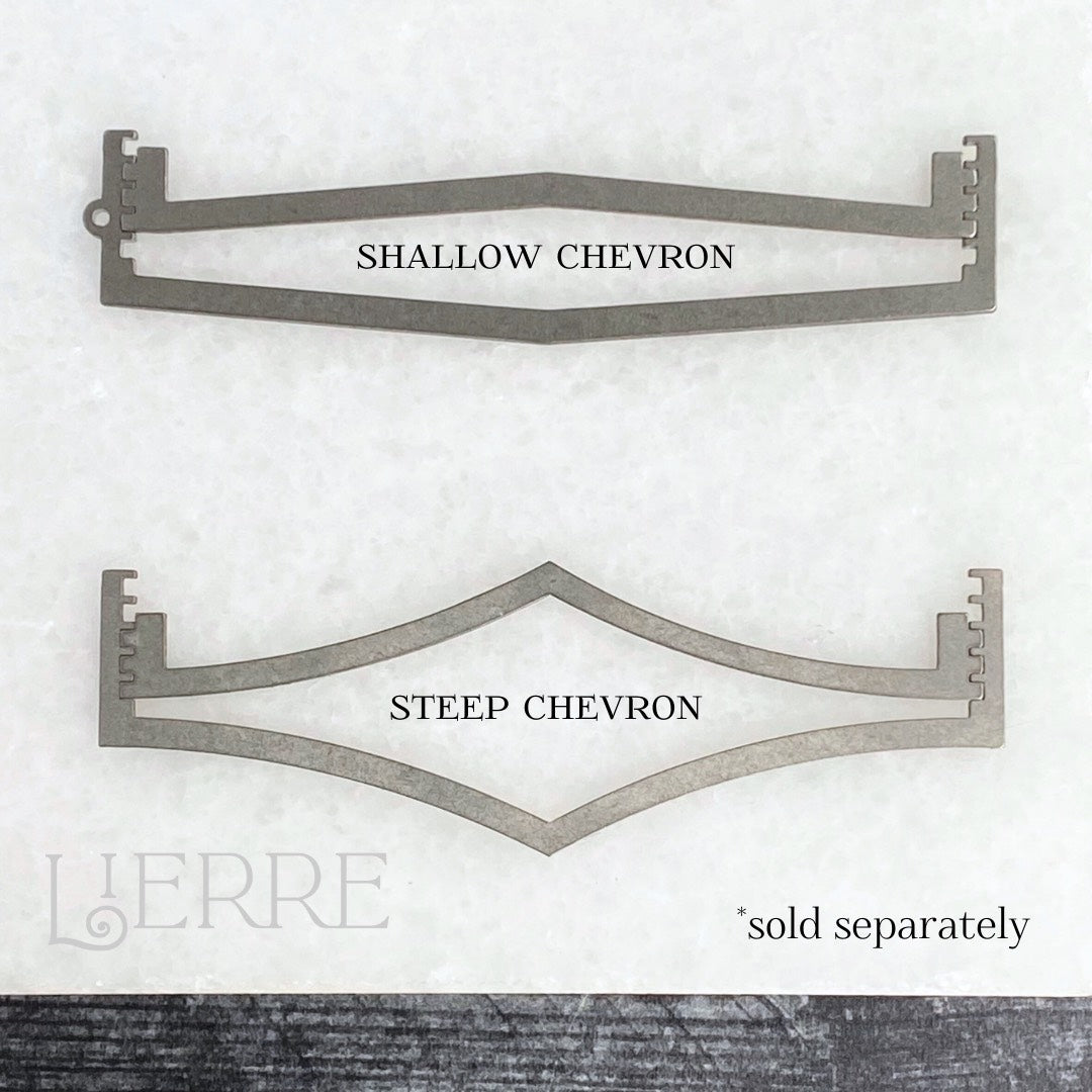 Shallow Chevron Ring Band Soldering Stencils - Clay Revolution