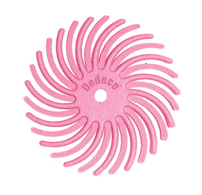 7/8" Radial Discs - Pink Pumice 600 Grit 1/16" Arbor (12 pack) - Clay Revolution