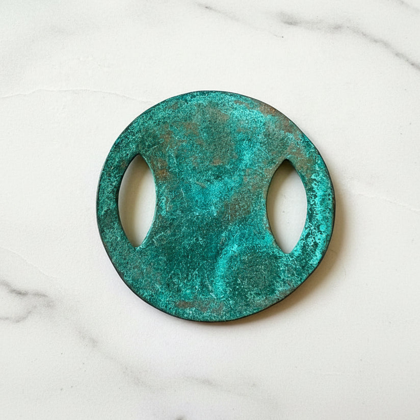 Bracelet Component-Artisan Made Turquoise Patina