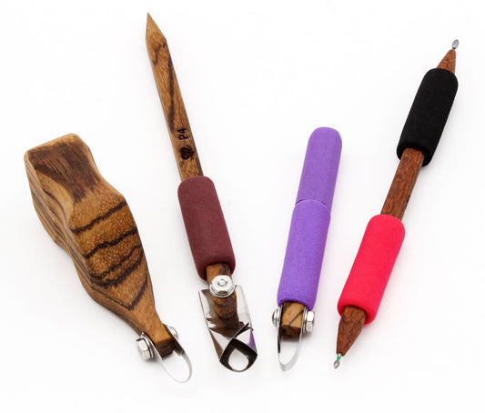 4-Piece Exotic Carving Tool Set - Clay Revolution