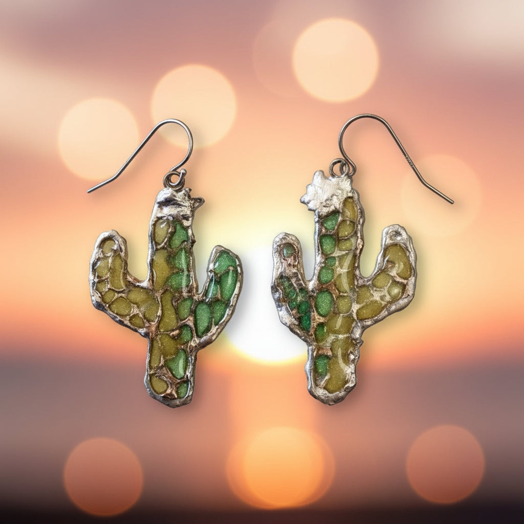 Project X Cactus Mosaic Earrings