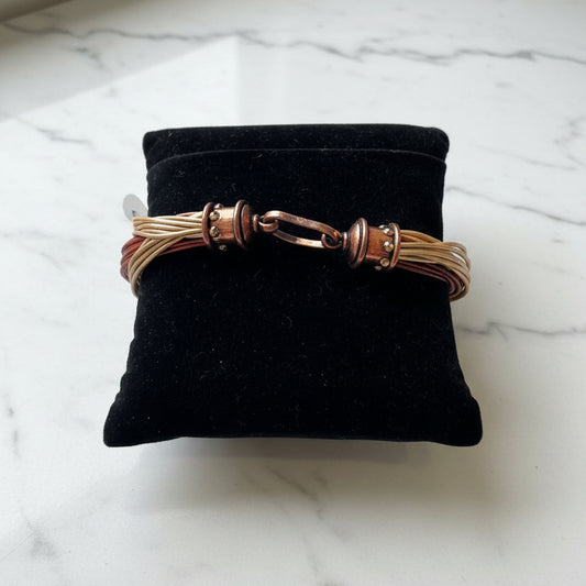 Artisan Statement Bracelet with Champagne Accent Crystals