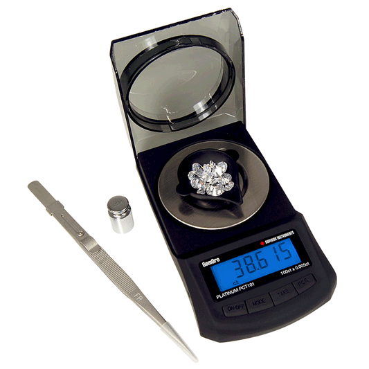 Portable Carat Scale, 100ct x 0.005ct - GEMORO PCT101 - Clay Revolution