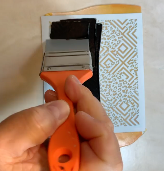 Squeegee Silicone Rubber Tool for silk screen stencils paint and more polymer clay mixed media - Clay Revolution