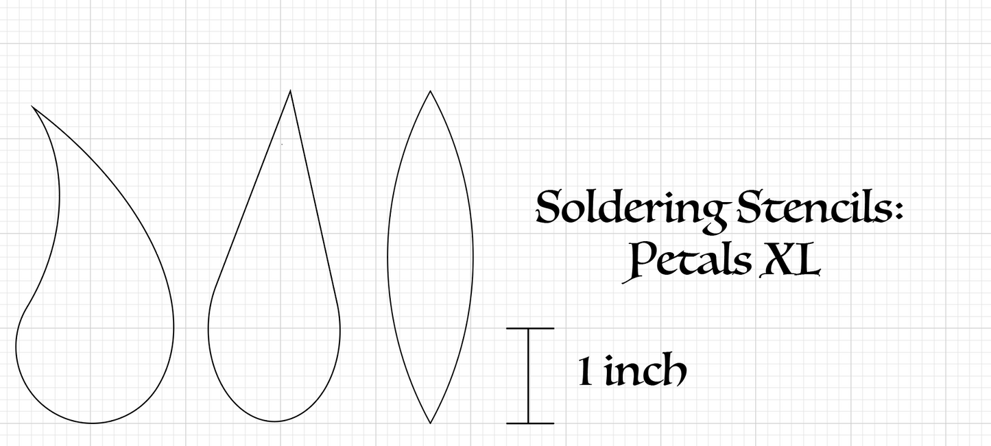 Soldering Stencils: Petals - Clay Revolution