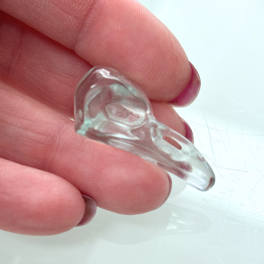 Hand Carved Stone Bird Skull Components