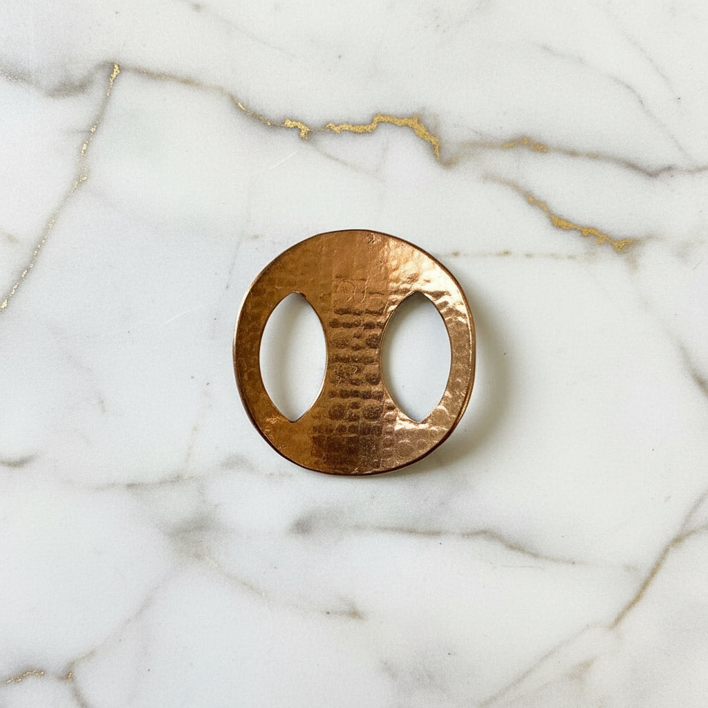 Artisan Bronze Bracelet Component – Asian-Inspired Motif