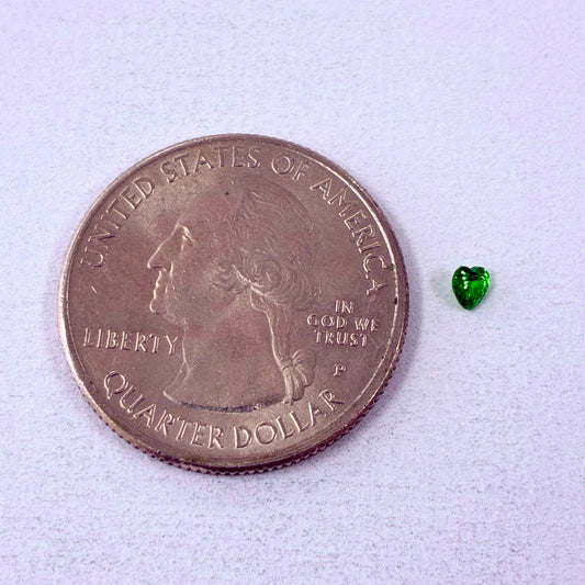 3mm Heart Emerald Cubic Zirconia