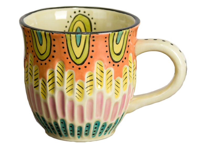 Mug Hand Painted with Lavender