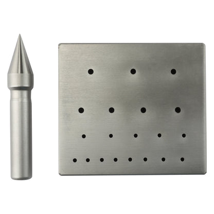 Round Bezel Forming Block, 20 holes, 17° Taper, 5mm - 20mm Diameter - Clay Revolution