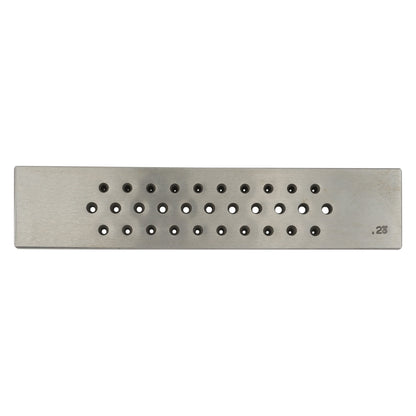 Round Wire Draw Plate, 3mm - .5mm, 31 Holes, Hardened Steel