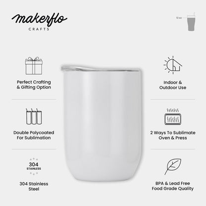 12oz Straight Wine Tumbler - Clay Revolution