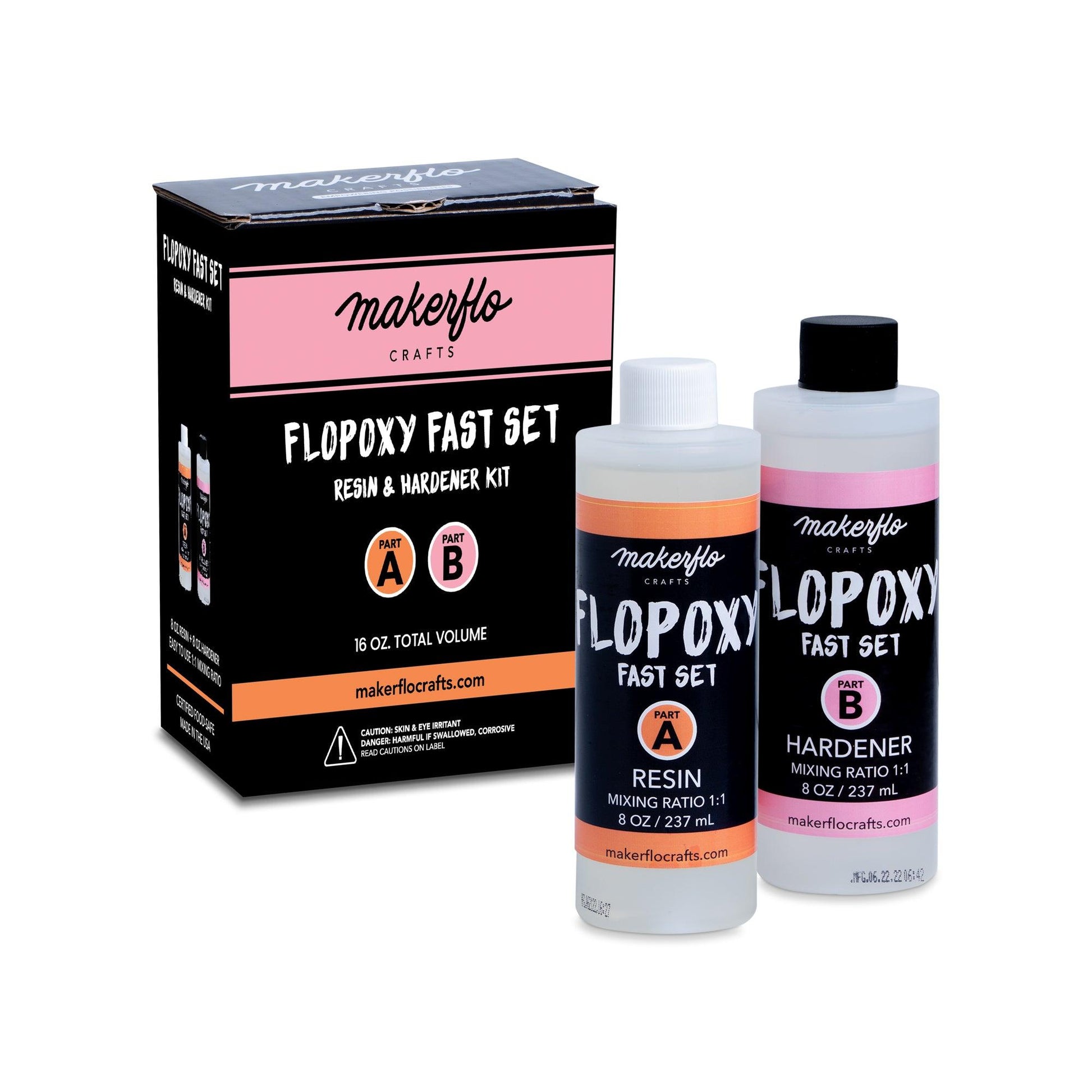 Flopoxy Fast Set Resin + Hardener Epoxy - Clay Revolution
