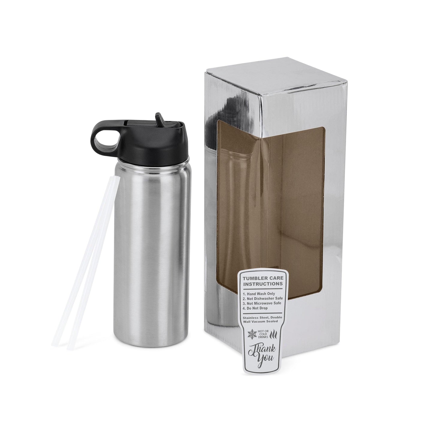 18oz Hydro Water Bottle (2 Lids) - Clay Revolution