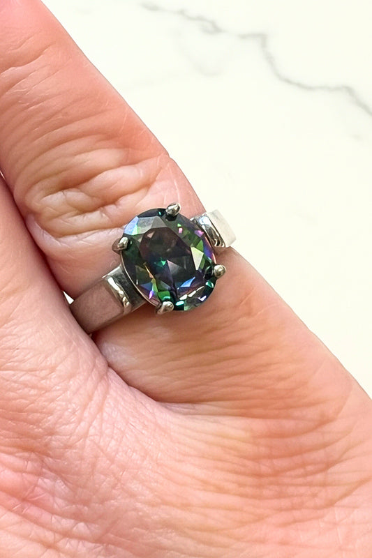 Mystic Topaz Ring .925 Silver