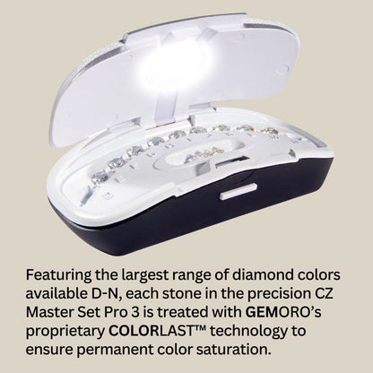 CZ Master Set Pro 2 1.00CT Stone Set (With Organizing Case) by GEMORO