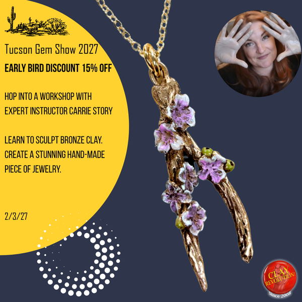 Sculpted Sprigs: Bronze Clay Pendants with Carrie Story 2-3-27 Tucson