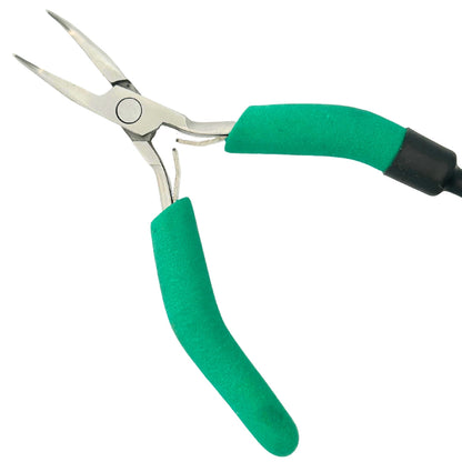Grounded Bent Nose Pliers for Permanent Jewelry - Clay Revolution