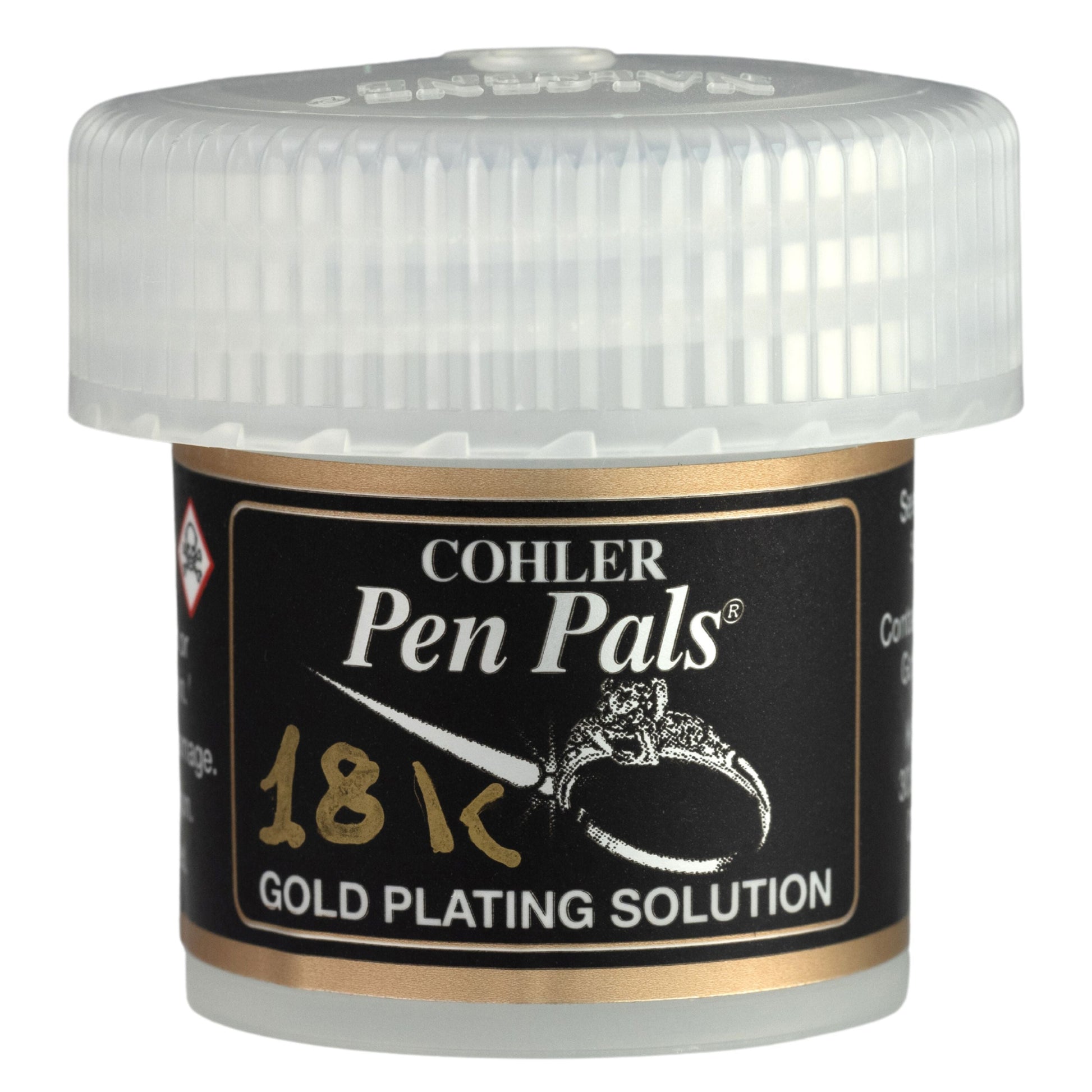Cohler Gold Pen Plating Solution, 1oz jar, by Krohn Industries - Clay Revolution