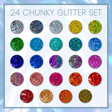 Load image into Gallery viewer, Chunky Mix Glitter Variety Pack (Set of 24)