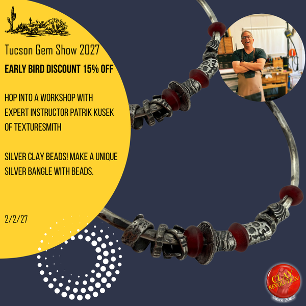 Metal Clay Beads and Bangle with Patrik Kusek 2-2-27 Tucson