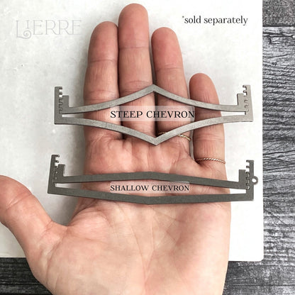 Steep Chevron Ring Band Soldering Stencils - Clay Revolution