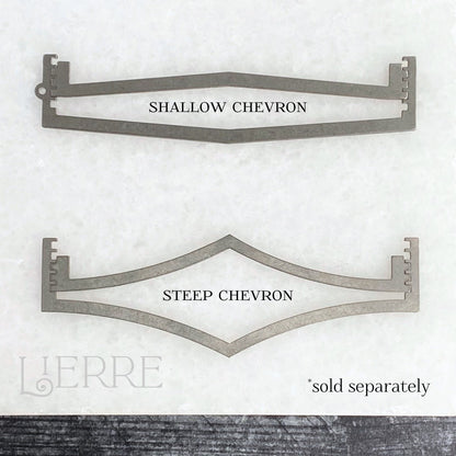 Shallow Chevron Ring Band Soldering Stencils - Clay Revolution