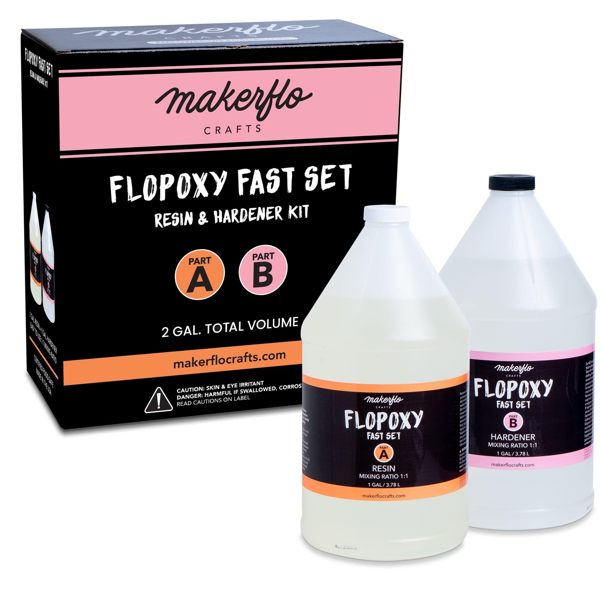 Flopoxy Fast Set Resin + Hardener Epoxy - Clay Revolution