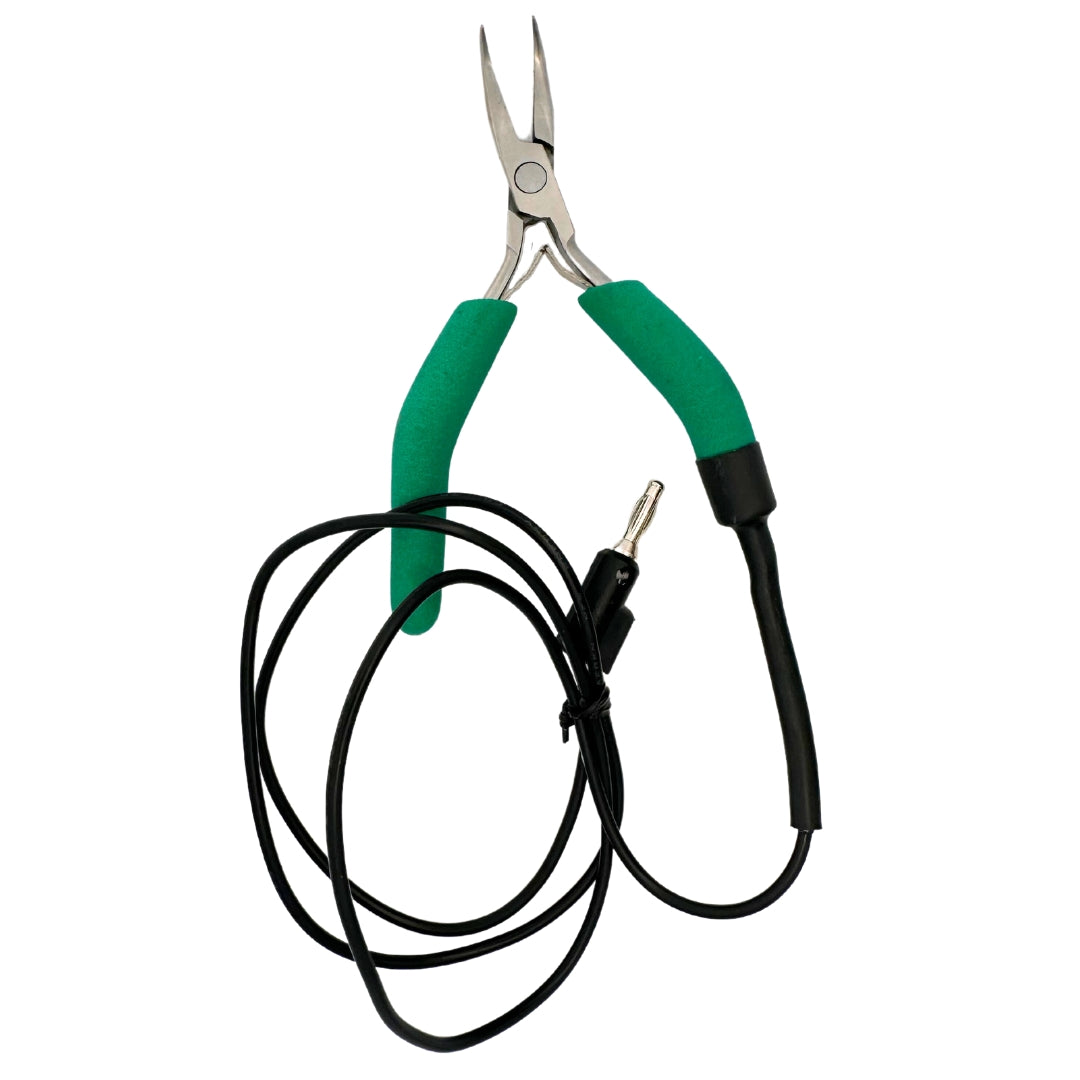 Grounded Bent Nose Pliers for Permanent Jewelry - Clay Revolution