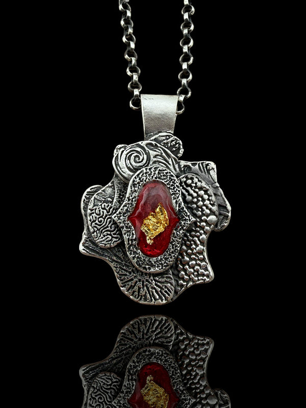 Textured Metal Clay Pendant with Patrik Kusek 1-30-27 Tucson