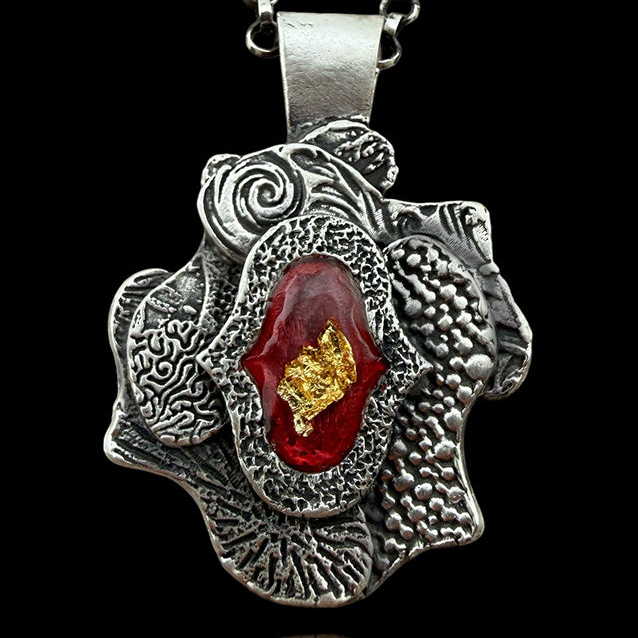 Textured Metal Clay Pendant with Patrik Kusek 1-30-27 Tucson