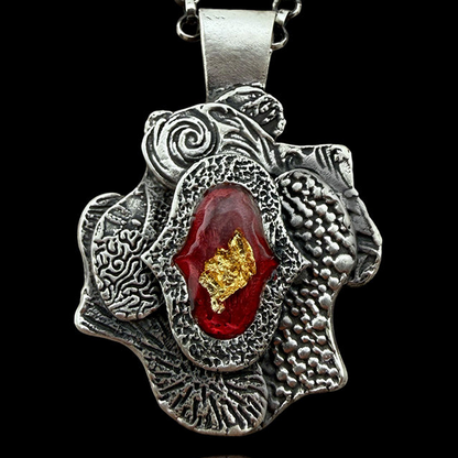 Textured Metal Clay Pendant with Patrik Kusek 1-30-27 Tucson