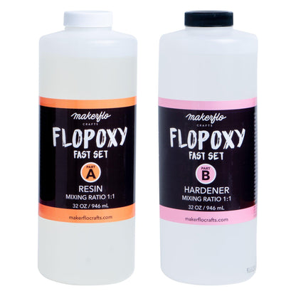 Flopoxy Fast Set Resin + Hardener Epoxy - Clay Revolution