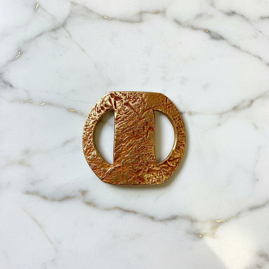 Artisan Bronze Bracelet Component-Rustic Earth Motif