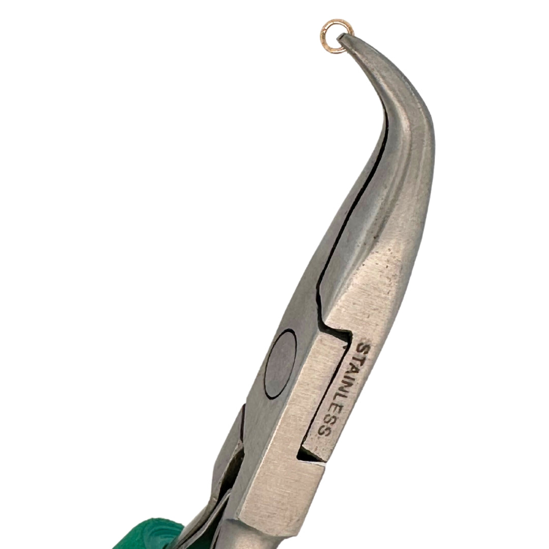 Grounded Bent Nose Pliers for Permanent Jewelry - Clay Revolution