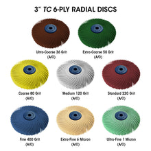 Cargar imagen en el visor de la galería, 3" 6-Ply Radial Disk Starter Kit, 8pcs, Dedeco Sunburst
