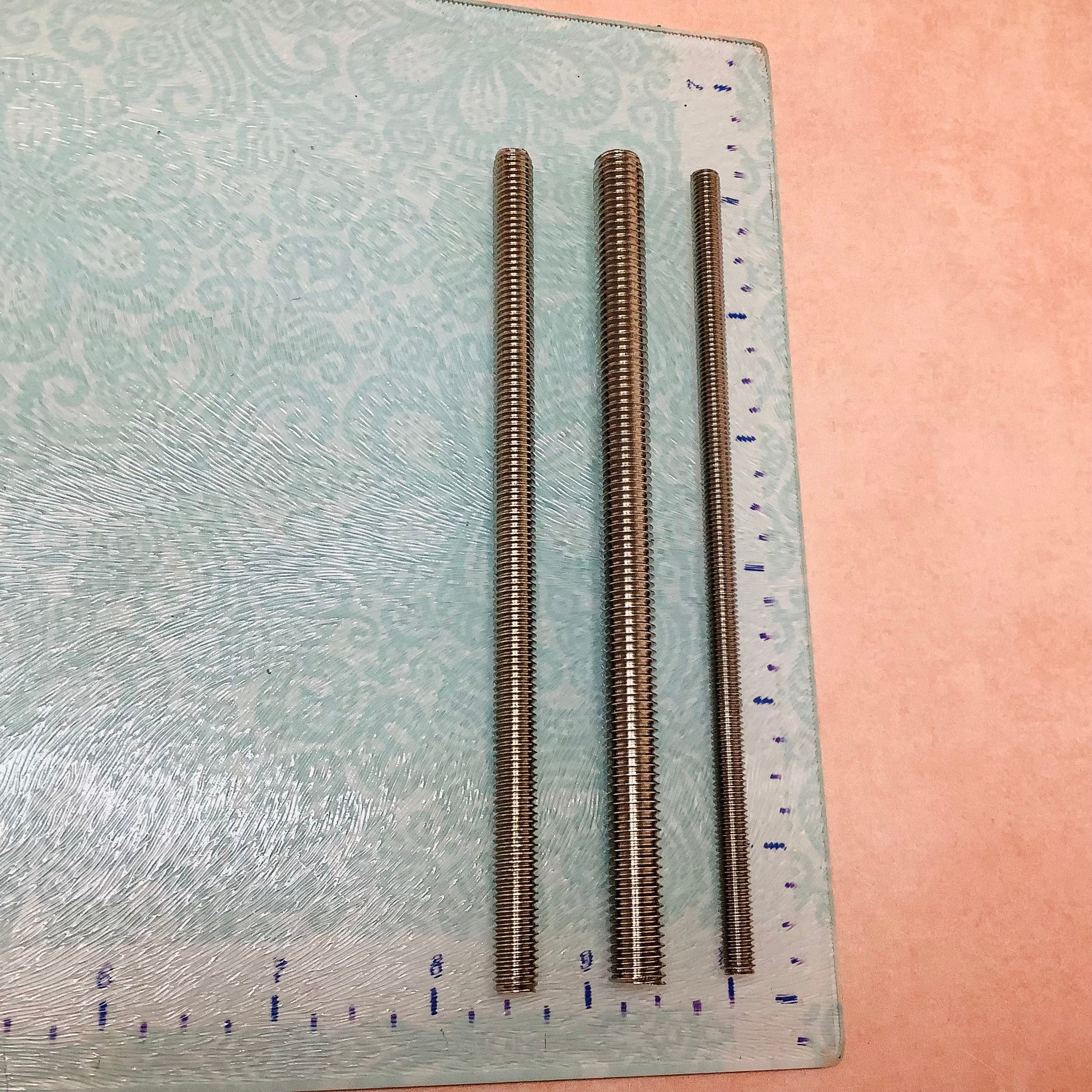 Three Metal Rods Metal Rods Set of 3 threaded Tools for polymer clay sculpting and text ...