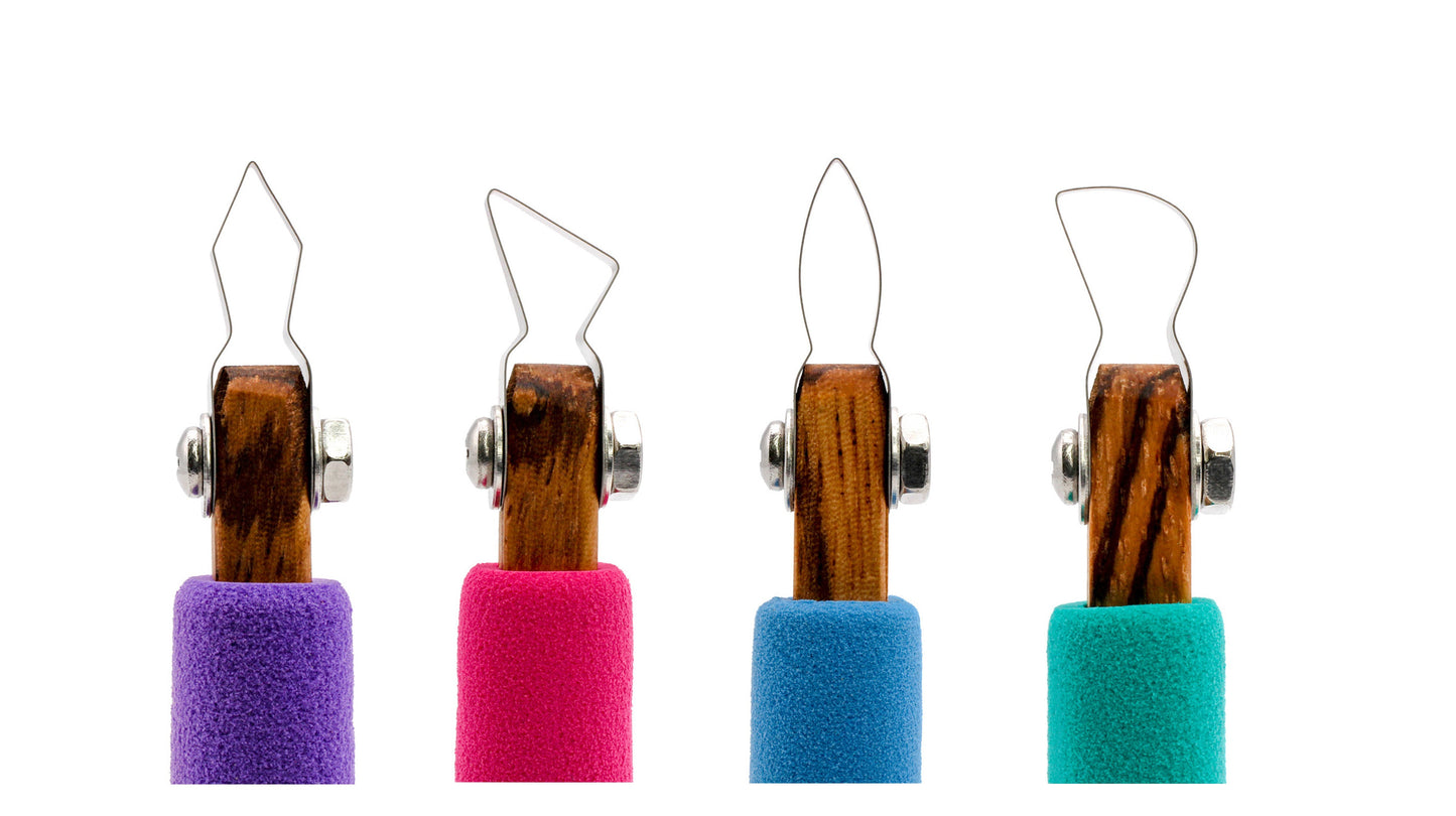 4-Piece Relief-Carving Tool Set 1 - Clay Revolution