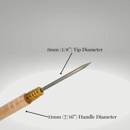 Large 3MM Titanium Solder Pick With Wooden Handle - Clay Revolution