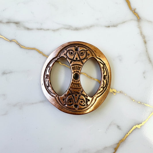 Bronze Bracelet Component – Oriental-Inspired Design