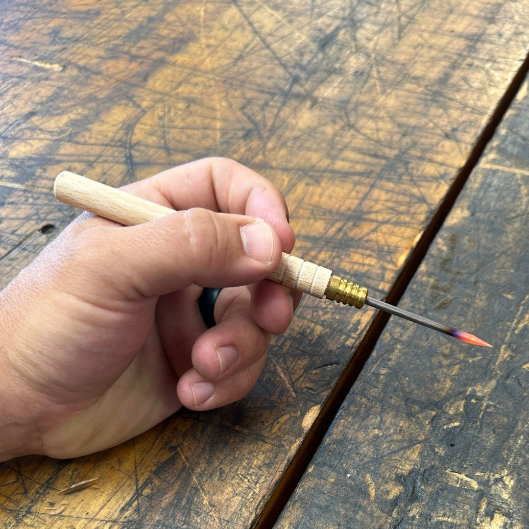 Large 3MM Titanium Solder Pick With Wooden Handle - Clay Revolution