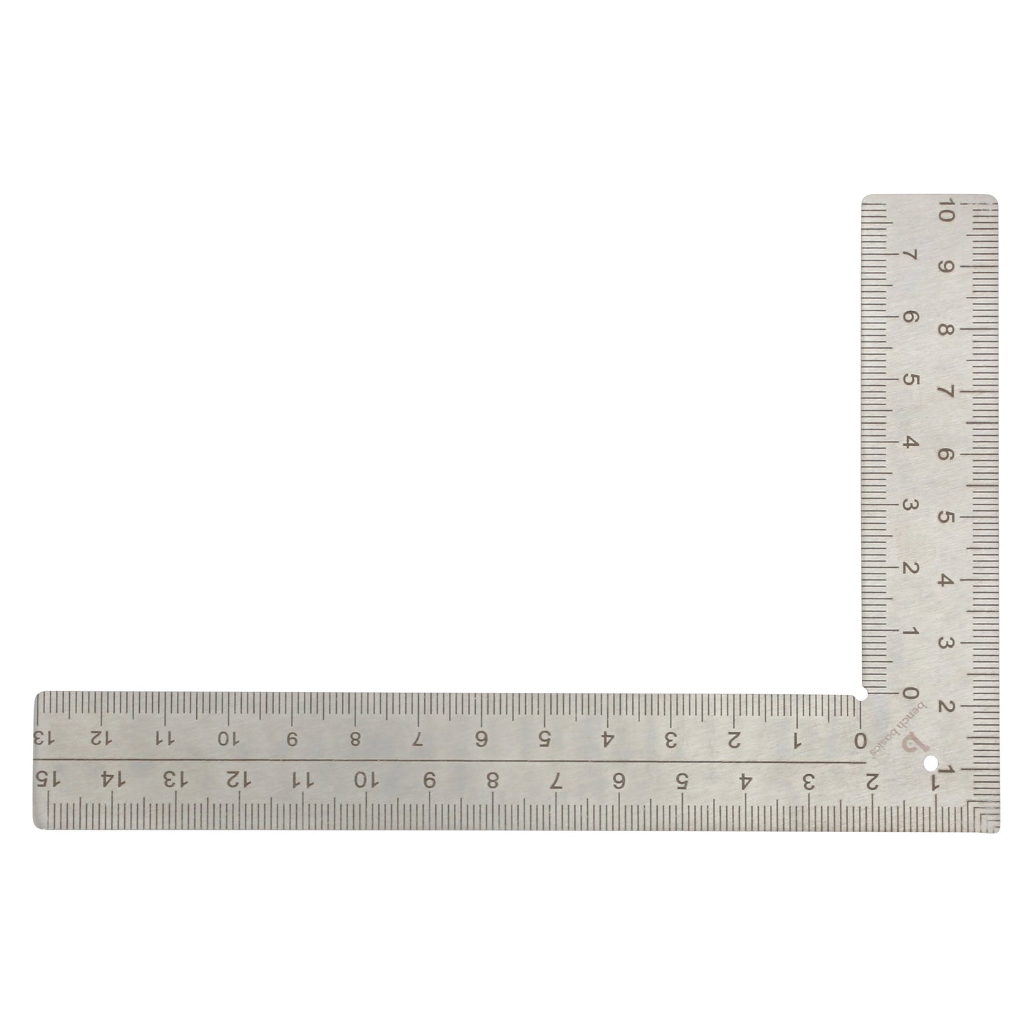 Square Metric Ruler for Metalsmiths and Jewelers, Stainless Steel, 90° - Clay Revolution