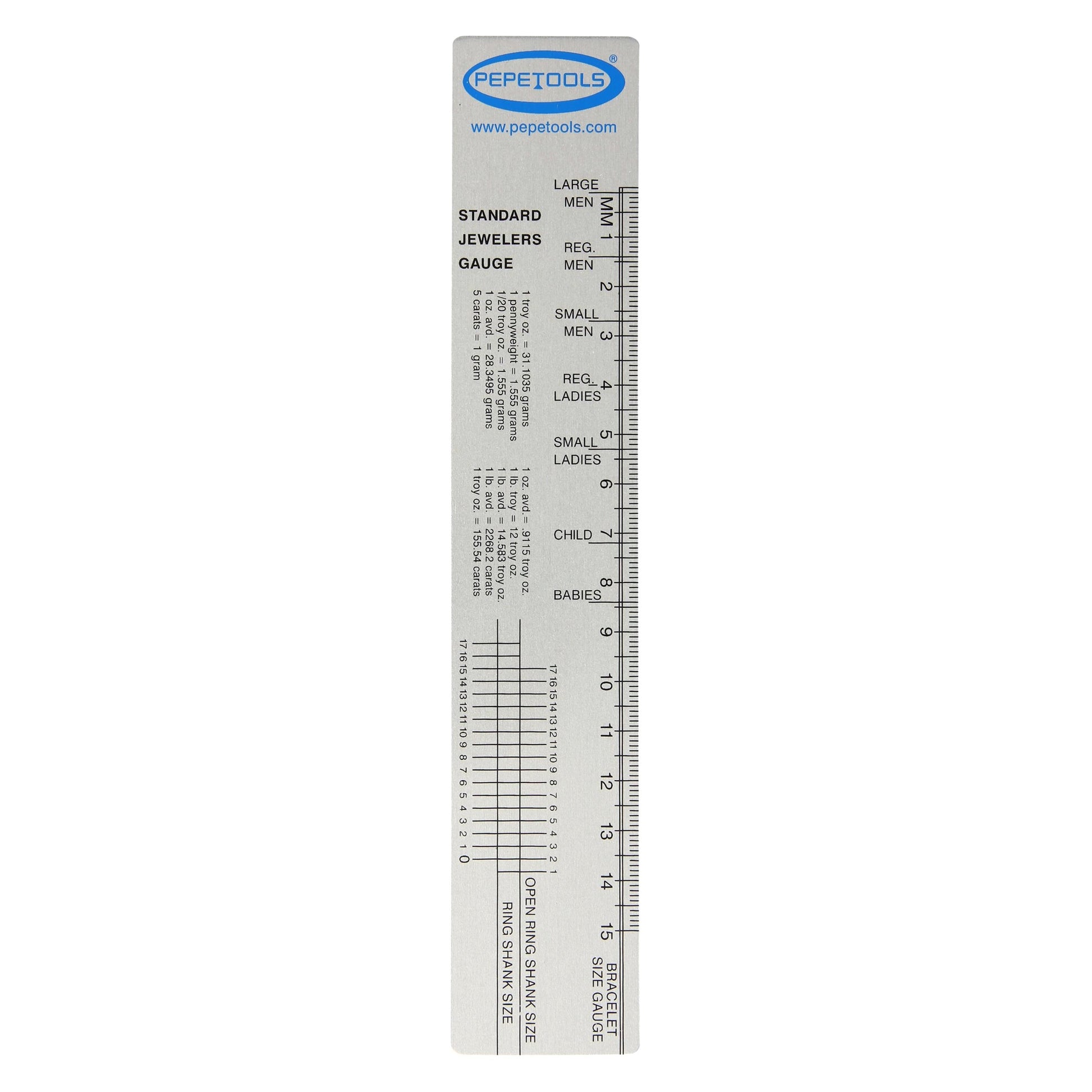 Standard Jeweler's Gauge Ruler – Ring & Bracelet Sizing Tool - Clay Revolution