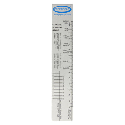 Standard Jeweler's Gauge Ruler – Ring & Bracelet Sizing Tool - Clay Revolution