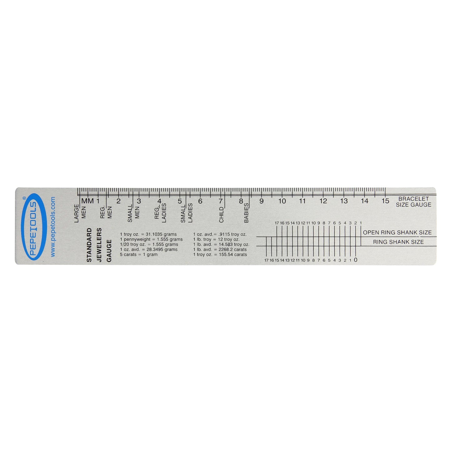 Standard Jeweler's Gauge Ruler – Ring & Bracelet Sizing Tool - Clay Revolution