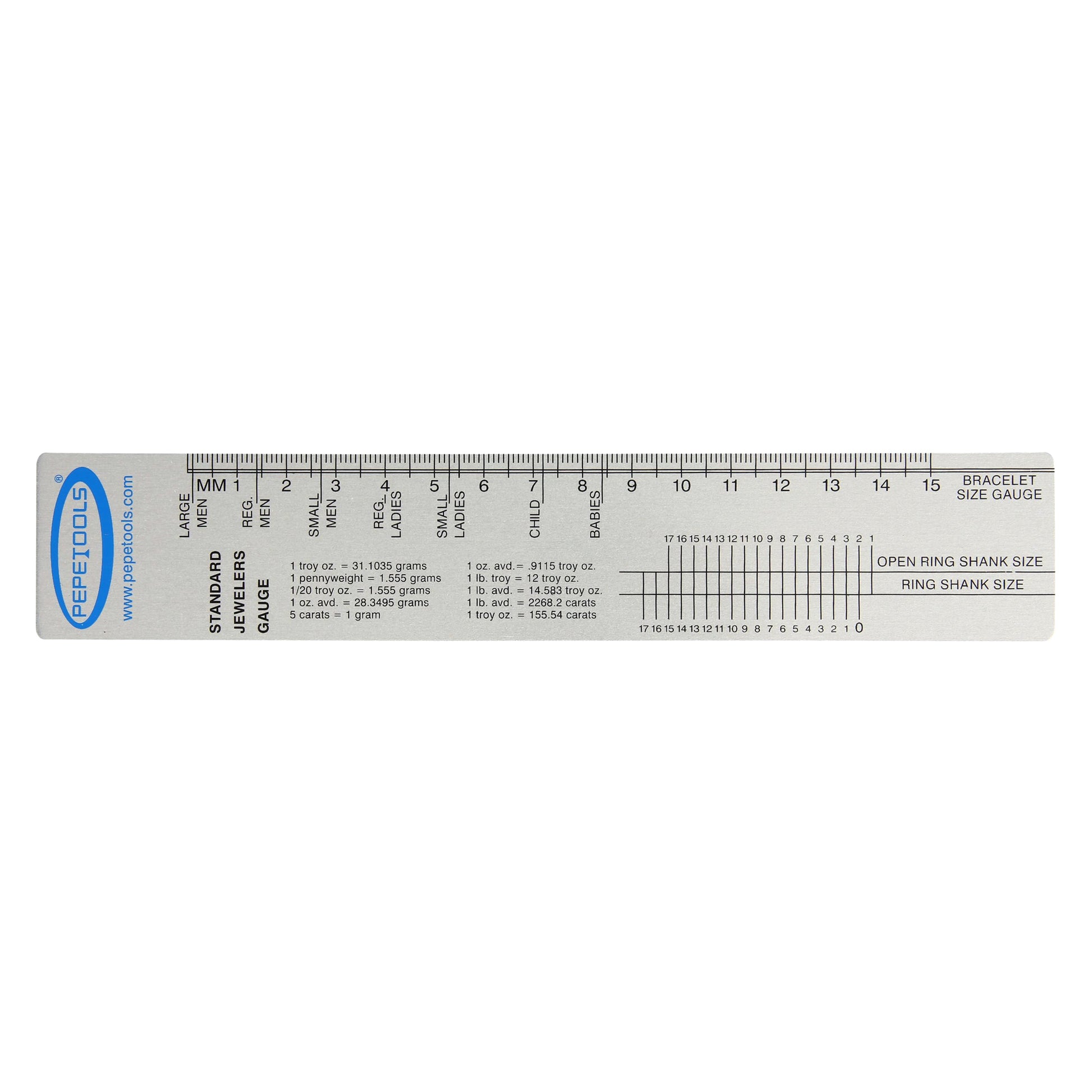 Standard Jeweler's Gauge Ruler – Ring & Bracelet Sizing Tool - Clay Revolution