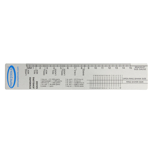 Standard Jeweler's Gauge Ruler – Ring & Bracelet Sizing Tool - Clay Revolution