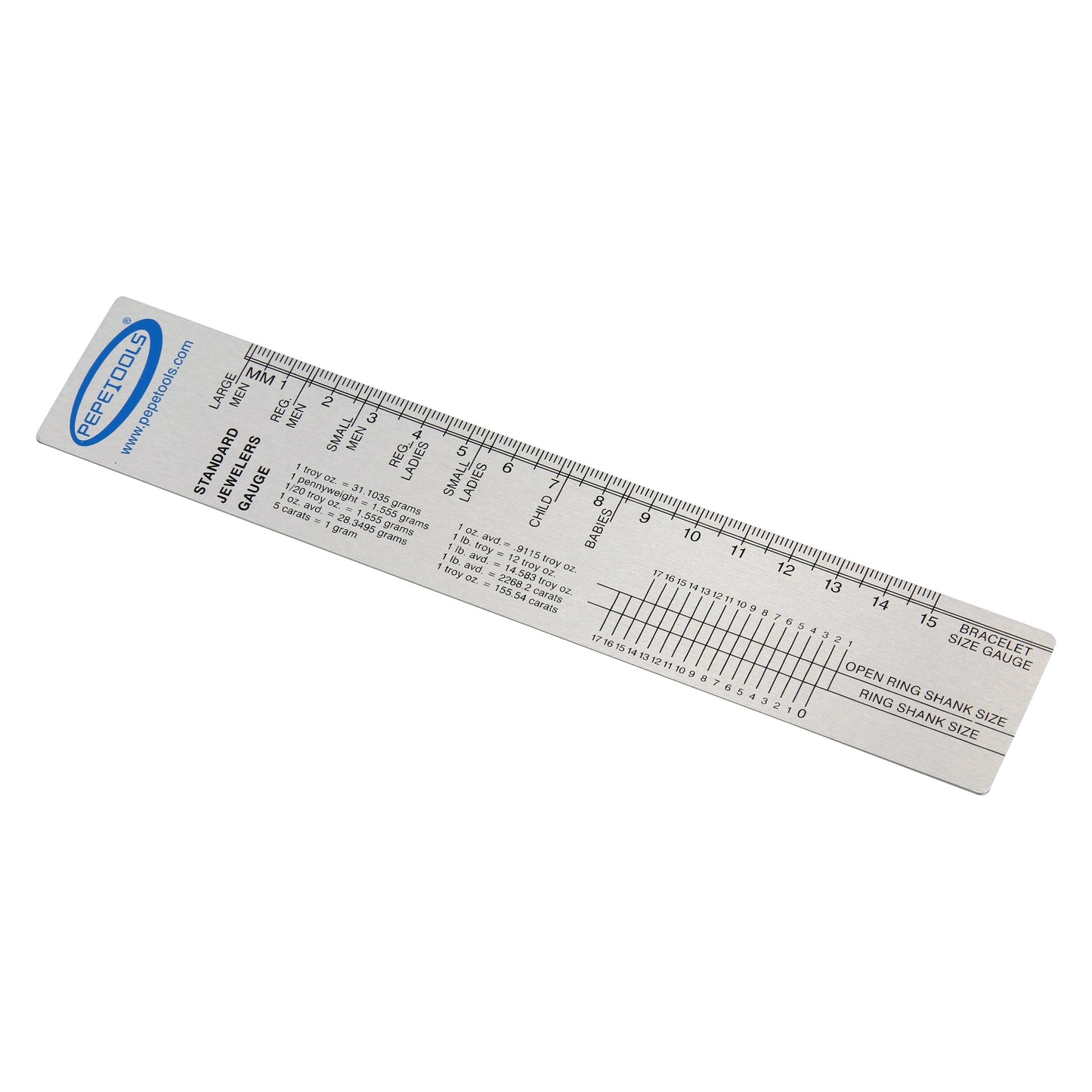 Standard Jeweler's Gauge Ruler – Ring & Bracelet Sizing Tool - Clay Revolution