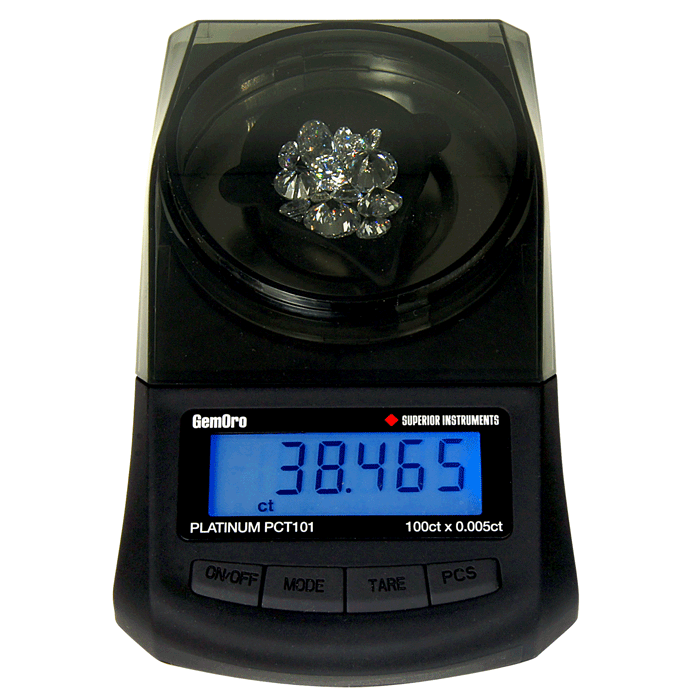 Portable Carat Scale, 100ct x 0.005ct - GEMORO PCT101 - Clay Revolution