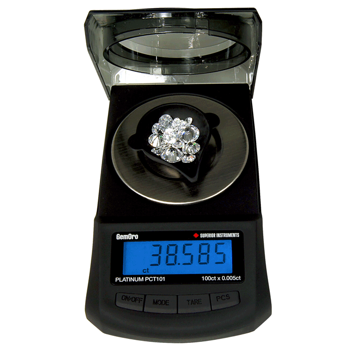 Portable Carat Scale, 100ct x 0.005ct - GEMORO PCT101 - Clay Revolution